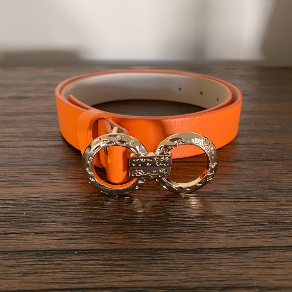 NEW Orange Belt with Gold Buckle